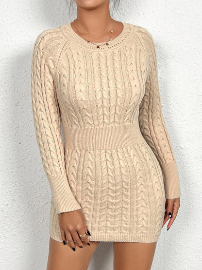 Knitted Dress Pullover Round Neck - Modin