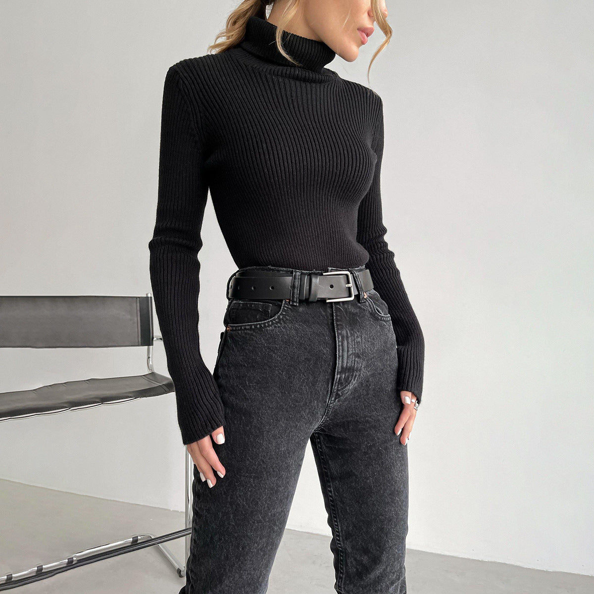 Turtleneck Sweater Slim Fit