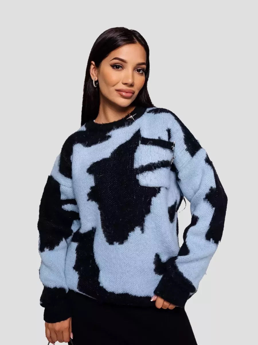 Bold Abstract Knit Sweater