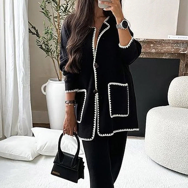 Two Pieced Knitted Women Suit