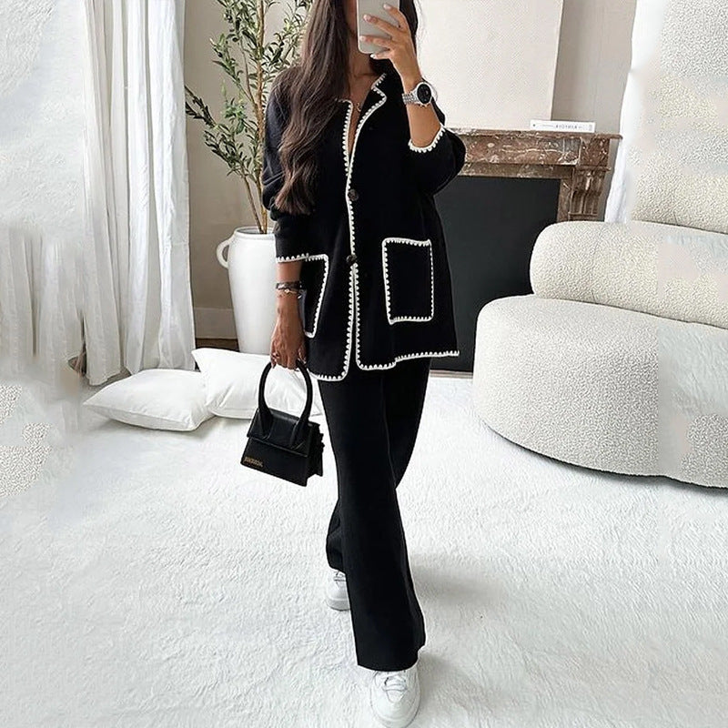 Two Pieced Knitted Women Suit