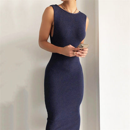 One-shoulder Openback Slim Fit Dress - Modin