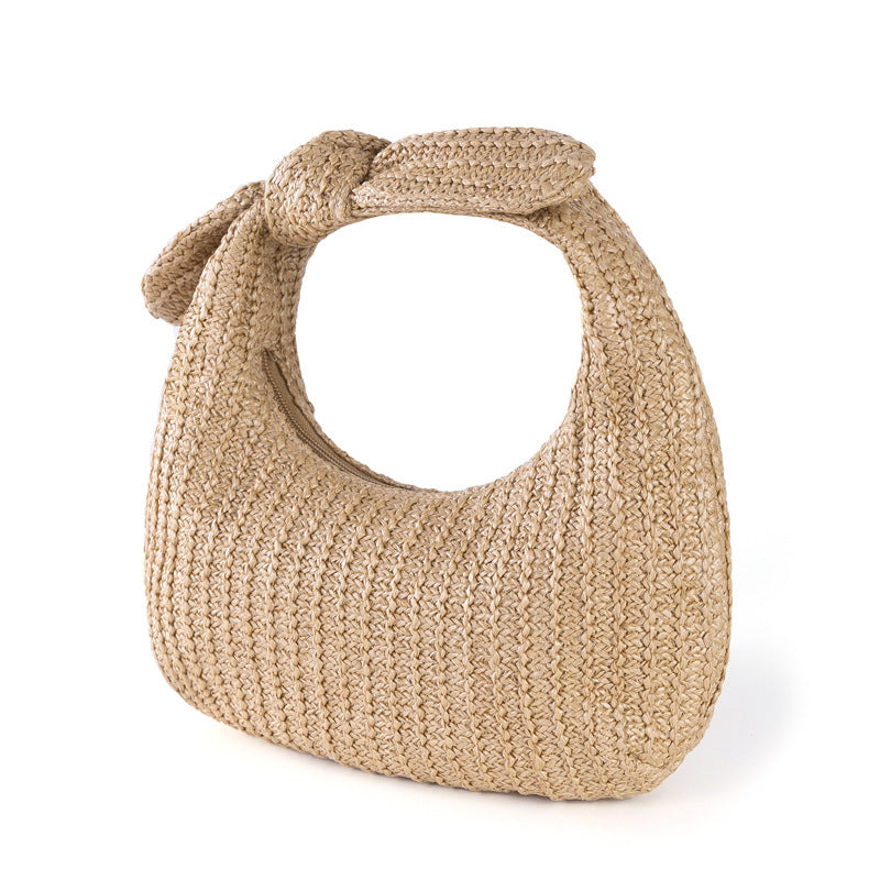 Vacation Bow Straw Handbag