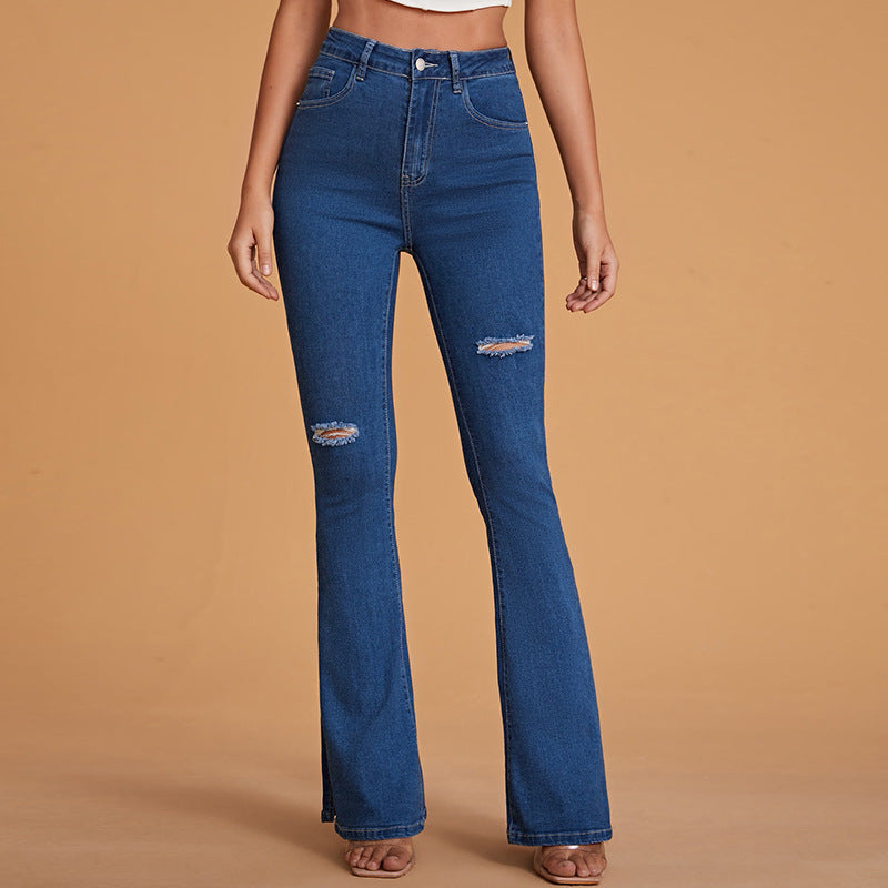 High Waist Jeans Slim Micro