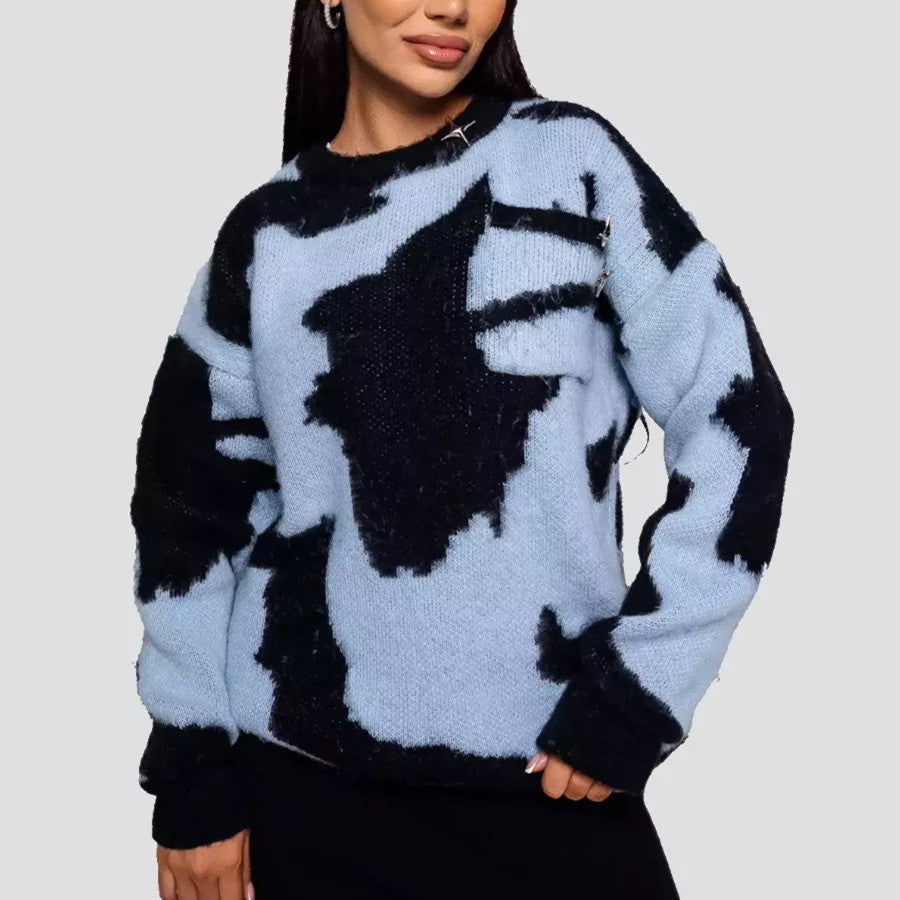 Bold Abstract Knit Sweater