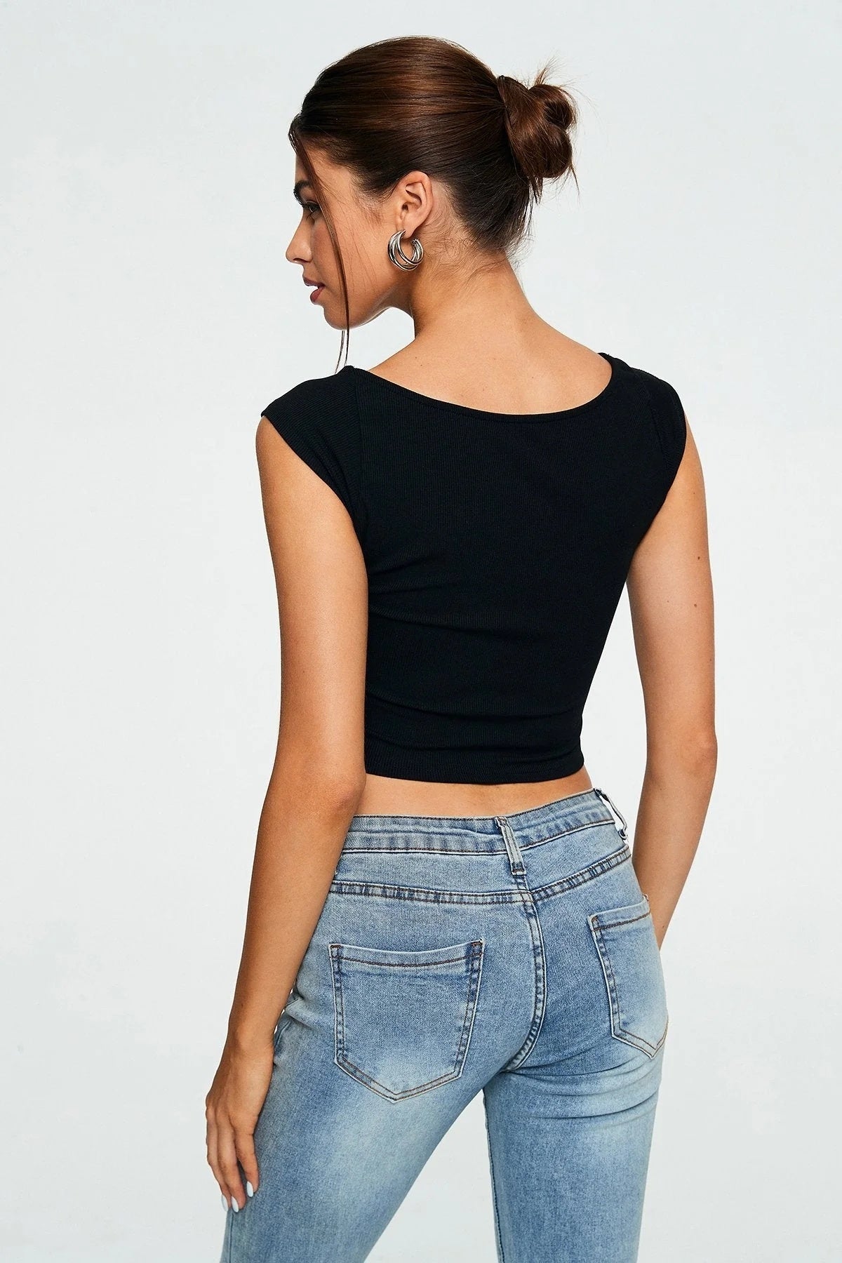 Crop Top Solid Ribbed Sleeveless