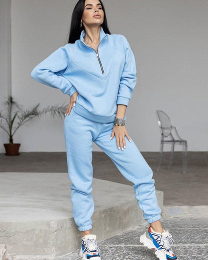 Cozy Woolen Jogger Set Two Piece - Modin