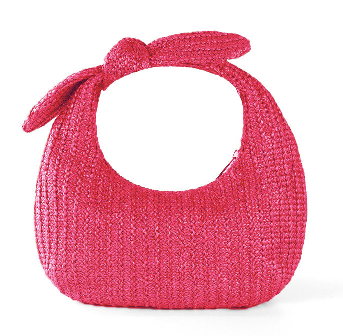 Vacation Bow Straw Handbag