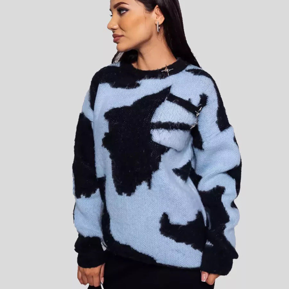 Bold Abstract Knit Sweater