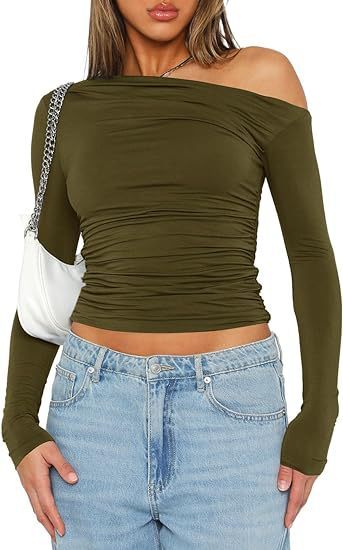 Open Shoulder Top Long Sleeve - Modin