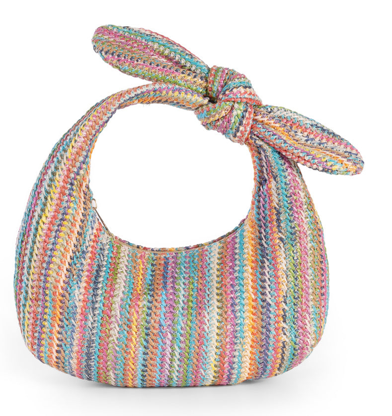 Vacation Bow Straw Handbag