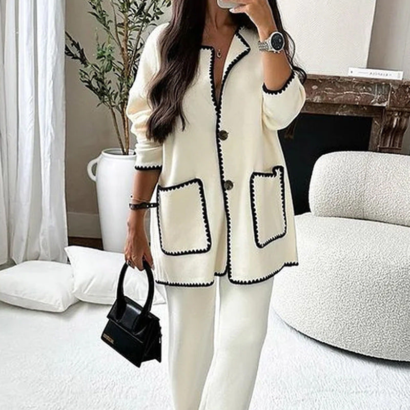 Two Pieced Knitted Women Suit